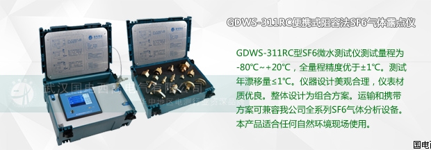 GDWS-311RC便携式阻容法SF6气体露点仪
